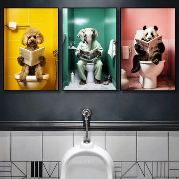 Animal Bathroom Wall Posters