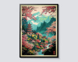 Mount Fuji Sunrise Wave Landscape Wall Art Poster, Japanese Wave Canvas Prints for Modern Living Room and Bedroom Decortions