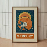 1pc Retro Solar System Planet Space Astronaut Canvas Wall Print Astronomy Poster Moon Wall Decor Printable Art