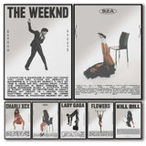 SZA The Weeknd Music Art Canvas Print Poster Classic Album Cover Wall Decor for Home Room