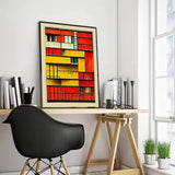 Minimalist Fallingwater House Bauhaus Classic Architecture Abstract Poster Canvas Painting Wall Art Pictures Living Home Decor