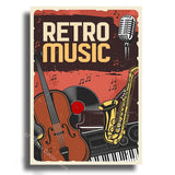 Music Recording Studio Retro Poster Entertainment Illustration Aesthetic Prints Sound Room Home Club Bar Decor Art Wall Painting