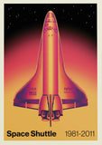 Retro Abstract Space Shuttle Sputnik Minimalist Posters and Prints Canvas Printing Wall Art Picture for Living Room Home Decor