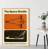 Retro Abstract Space Shuttle Sputnik Minimalist Posters and Prints Canvas Printing Wall Art Picture for Living Room Home Decor