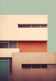Minimalist Fallingwater House Bauhaus Classic Architecture Abstract Poster Canvas Painting Wall Art Pictures Living Home Decor