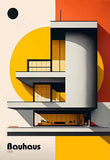 Minimalist Fallingwater House Bauhaus Classic Architecture Abstract Poster Canvas Painting Wall Art Pictures Living Home Decor
