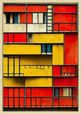 Minimalist Fallingwater House Bauhaus Classic Architecture Abstract Poster Canvas Painting Wall Art Pictures Living Home Decor