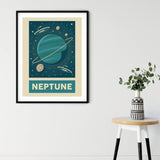 1pc Retro Solar System Planet Space Astronaut Canvas Wall Print Astronomy Poster Moon Wall Decor Printable Art