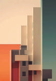 Minimalist Fallingwater House Bauhaus Classic Architecture Abstract Poster Canvas Painting Wall Art Pictures Living Home Decor