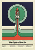 Retro Abstract Space Shuttle Sputnik Minimalist Posters and Prints Canvas Printing Wall Art Picture for Living Room Home Decor