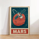 1pc Retro Solar System Planet Space Astronaut Canvas Wall Print Astronomy Poster Moon Wall Decor Printable Art
