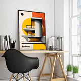 Minimalist Fallingwater House Bauhaus Classic Architecture Abstract Poster Canvas Painting Wall Art Pictures Living Home Decor