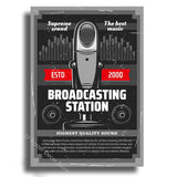 Music Recording Studio Retro Poster Entertainment Illustration Aesthetic Prints Sound Room Home Club Bar Decor Art Wall Painting