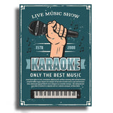 Music Recording Studio Retro Poster Entertainment Illustration Aesthetic Prints Sound Room Home Club Bar Decor Art Wall Painting