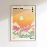 1 Wave Landscape Japanese Wall Art Poster Mount Fuji Sunrise Wave Canvas Print for Modern Living Room Home Decor  poster canvas