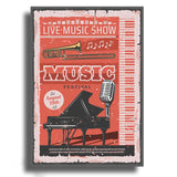 Music Recording Studio Retro Poster Entertainment Illustration Aesthetic Prints Sound Room Home Club Bar Decor Art Wall Painting